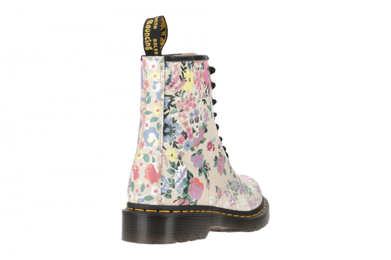 Dr Martens Pascal Stiefel beige Blumen 1460