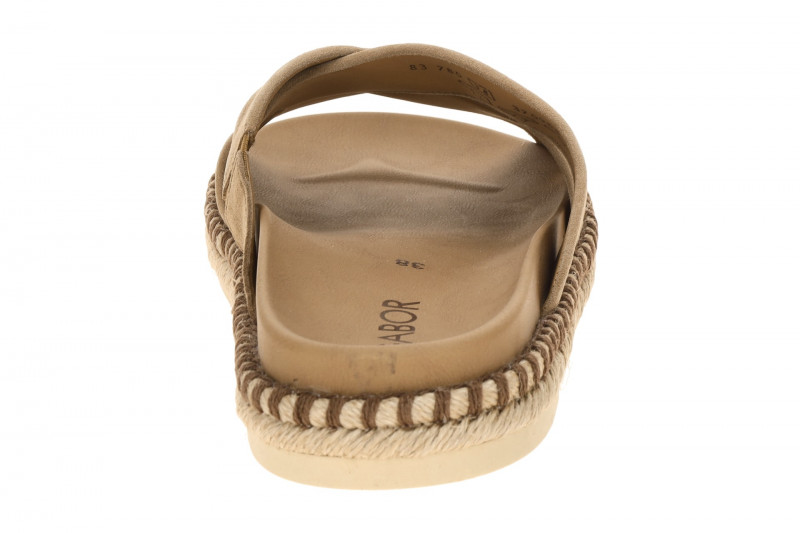 Gabor Pantolette braun peanut Samt Kreuzriemen 83.780.14