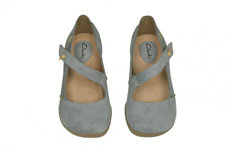 Clarks Felicia Plum Slipper blau denim