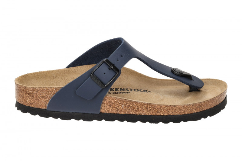 Birkenstock Gizeh Pantolette blau SCHMAL 143623