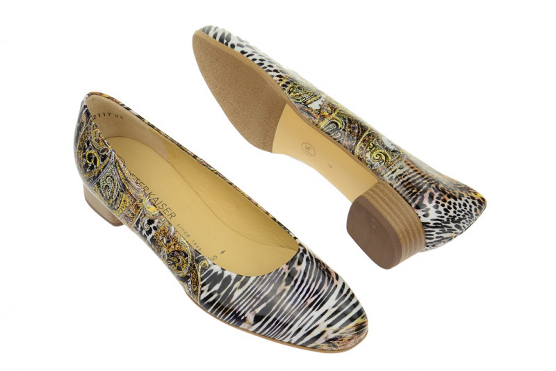 Peter Kaiser Najade Pumps schwarz weiß gold 23101/490