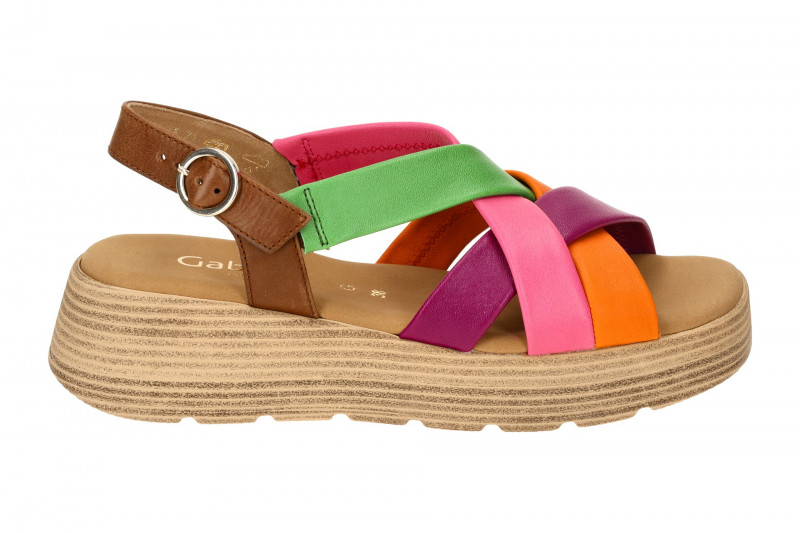 Gabor Comfort Plateau Sandalen bunt Nappa 42.872.25