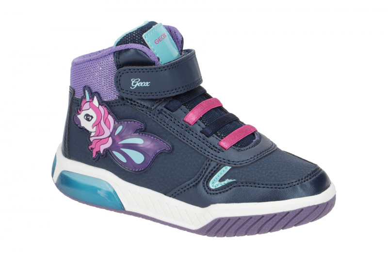 Geox Inek Einhorn Schuhe blau Blinker