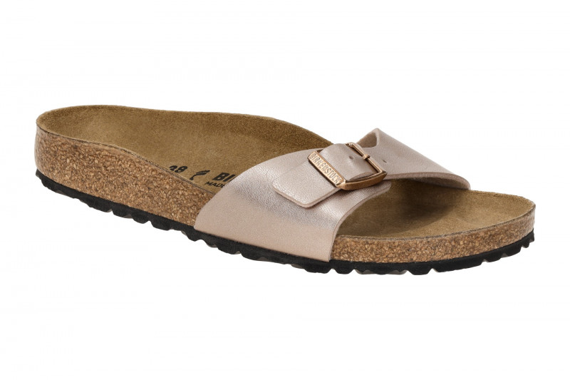 Birkenstock Madrid BS Pantolette rose braun metallic SCHMAL 1023927