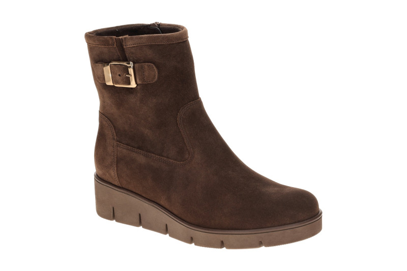 Gabor Keil Stiefelette braun Velour Schnalle 8005.02.003