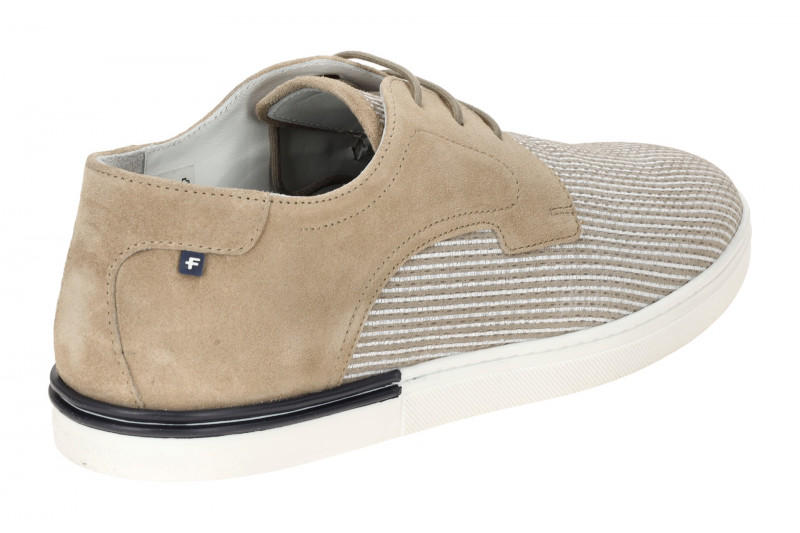 Floris van Bommel De Dekker Schuhe beige weiß gestreift 30288