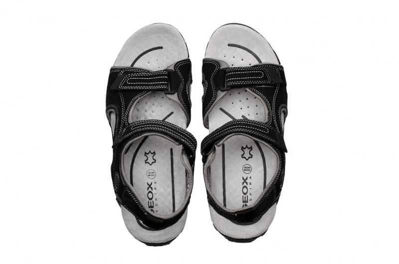 Geox S.Strada Sandale in schwarz grau U1124M