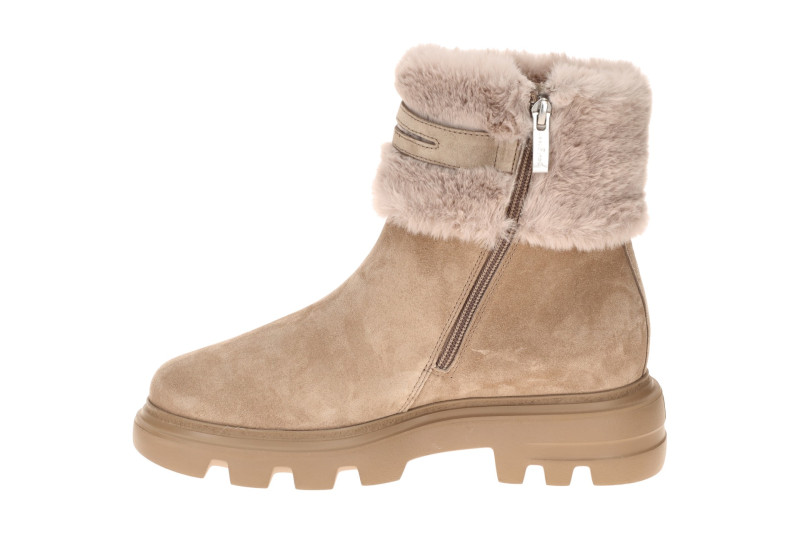 Paul Green Winter Stiefel beige Warmfutter Fellkragen 8327