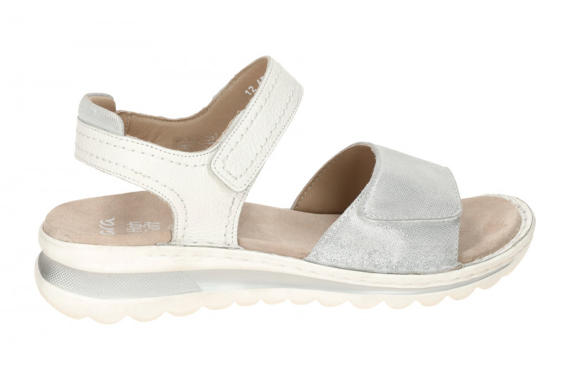 ara Tampa Sandale silber grau Glitzer gepunktet 12-47207