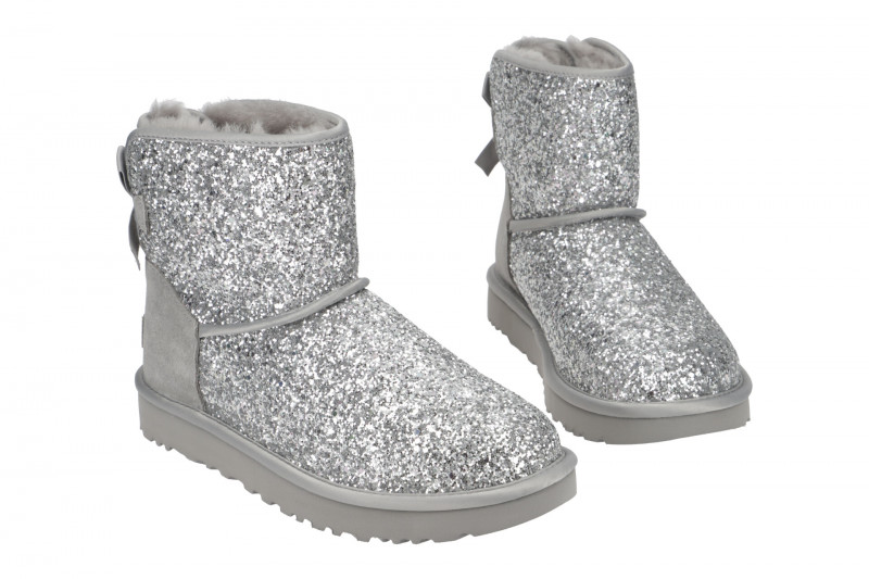 UGG Stiefel silber Classic Mini Bow Cosmos