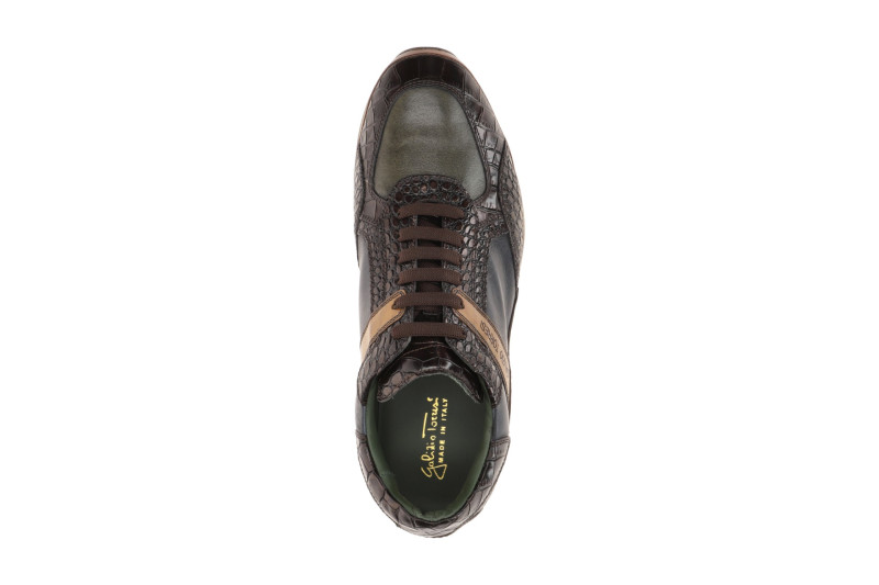 Galizio Torresi Schuhe blau braun Kroko 415128A