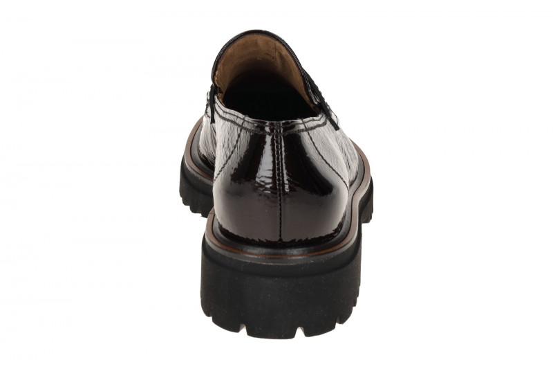 Paul Green Schuhe Plateau Slipper braun Lack 2683