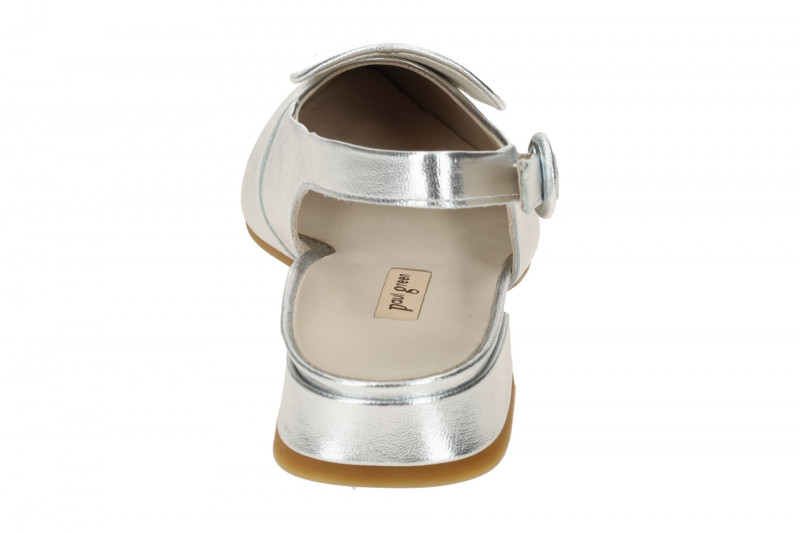 Paul Green Sling Pumps grau alu metallic Slingback 6090