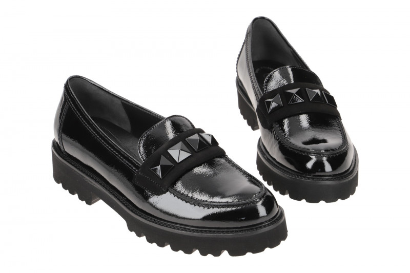 Gabor Schuhe Slipper schwarz Lack 35.243.97