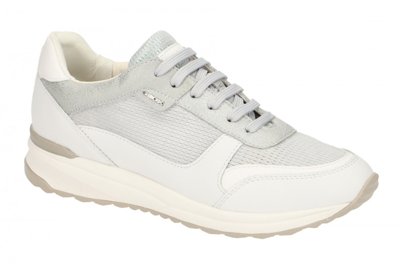 Geox Airell Sneaker Schuhe weiß silber D642SC