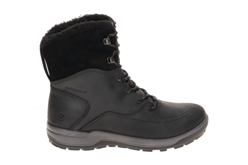 Ecco Trace Stiefel Winter Schnür Boots schwarz Warmfutter 832233
