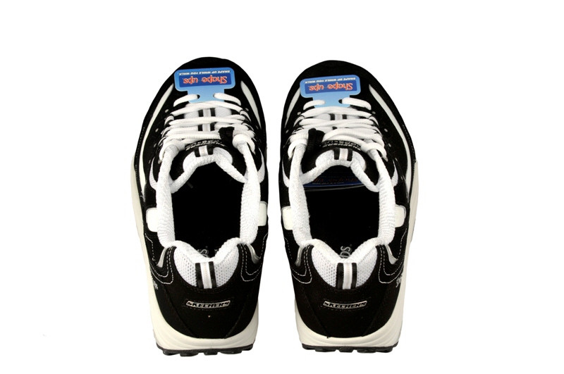Skechers Shape ups Schuhe in schwarz weiß 11809/BKW