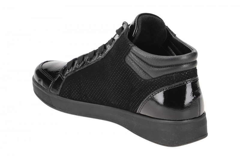ARA Rom Schuhe Sneaker schwarz Lackpunkte 12-44499