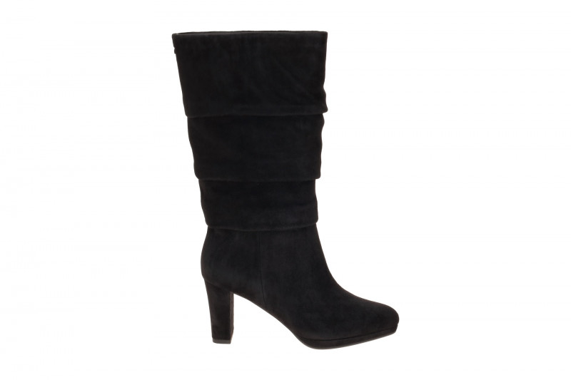 Peter Kaiser Mid Rise Stiefel schwarz gerafft 75336