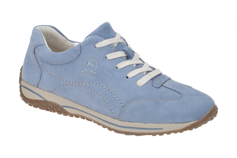 Gabor comfort Schuhe Sneaker blau Nubuck 66.385.16