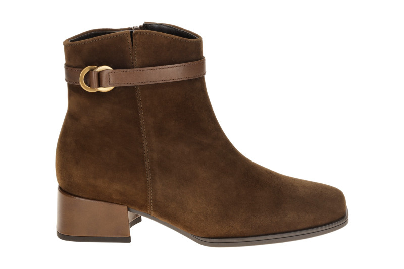 Gabor Stiefelette Ankle Boots braun Karree Samt 8067.02.004