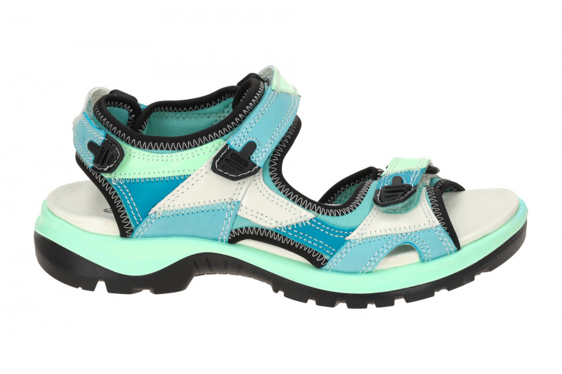 Ecco Offroad Damen Sandale grün blau Patchwork 822213
