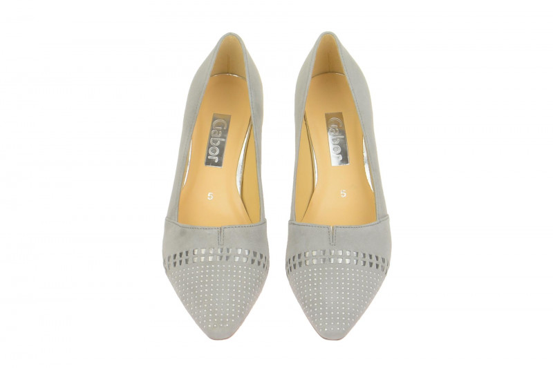 Gabor Pumps grau silber Steine 65.146.19