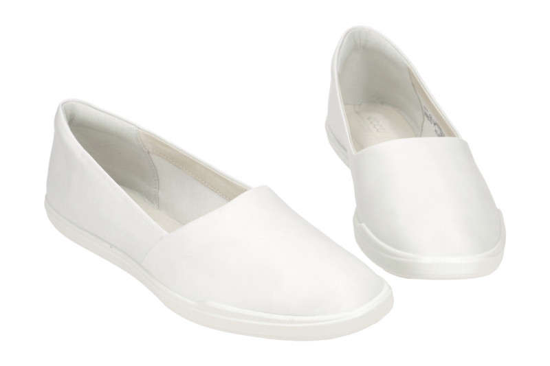 Ecco Simpil Schuhe weiß Damen Slipper