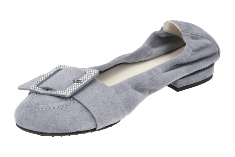 K&S Malu Ballerinas blau Samt 10490