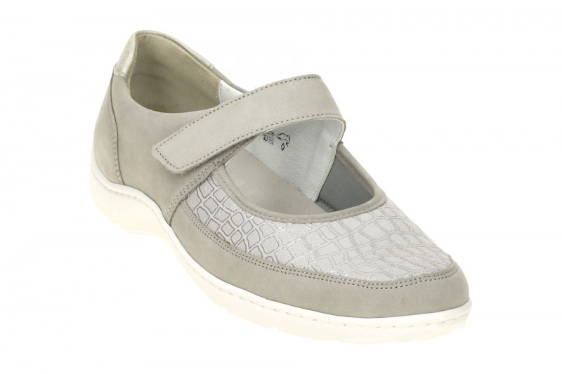 Waldläufer Henni Mary-Jane Schuhe grau H-Weite OrthoTritt 496H33