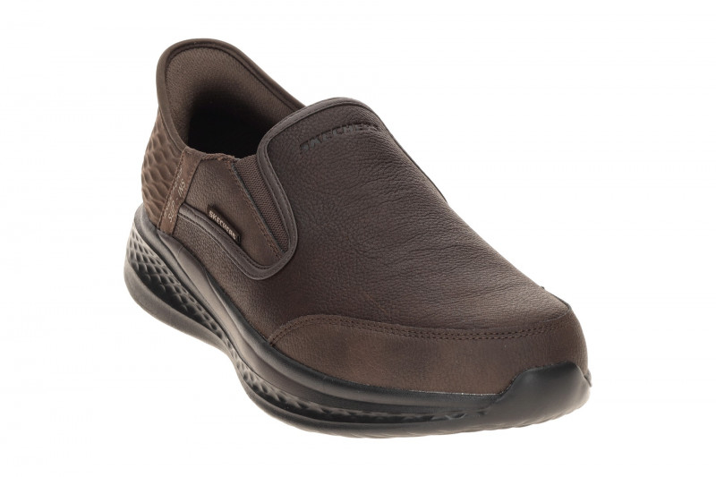 Skechers Slade Slipper Schuhe braun Leder Slip-Ins 205237
