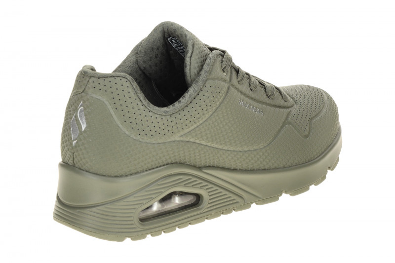 Skechers Uno Shiny Schuhe grün olive 3D Muster 177861