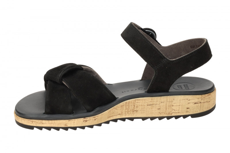 Paul Green Sandale schwarz Samt Velour 6105