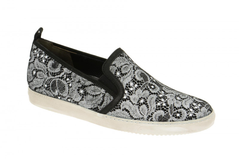 Paul Green Schuhe schwarz weiß spitze 4244