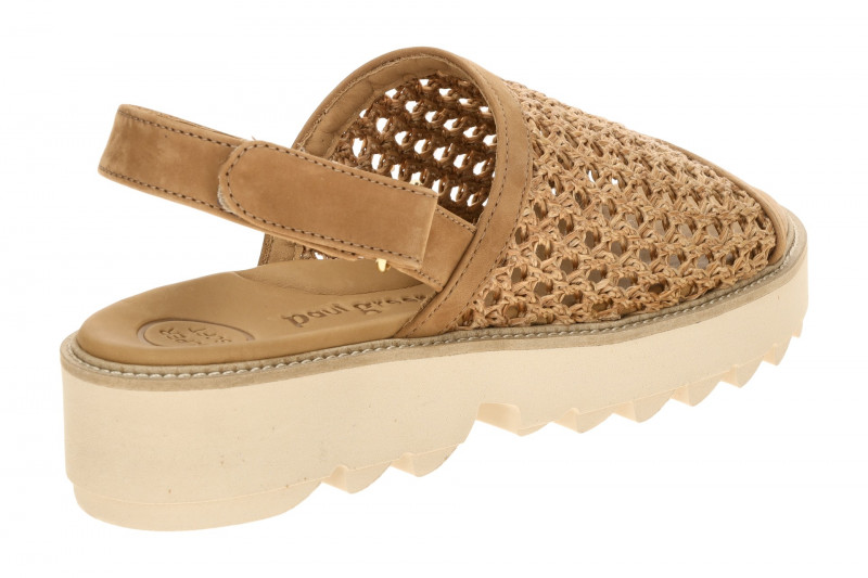 Paul Green Plateau Sandalen braun geflochten 6209