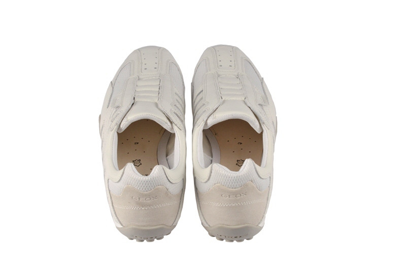Geox Snake Slipper weiß grau