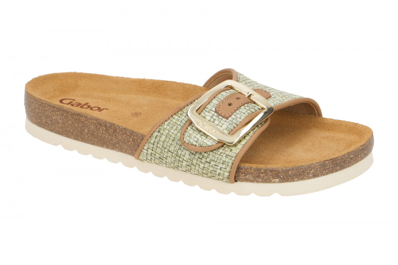 Gabor Pantolette grün schilf Bast 83.031.49
