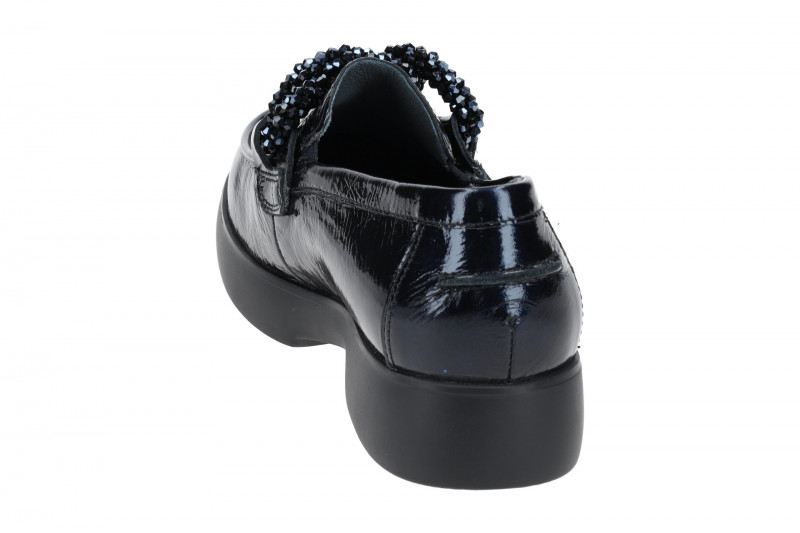 Waldläufer Penny Plateau Slipper Loafer blau K-Weite 682502