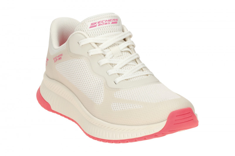 Skechers Bobs Squad 4 Sneakers Schuhe weiß pink SLIP-INS 117624