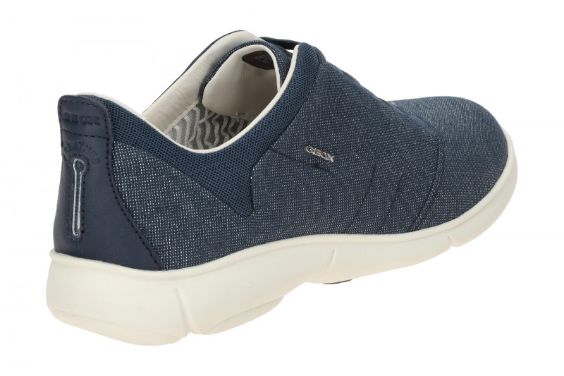 Geox Nebula Slipper Sneaker blau Glitzer Damen D45VUB