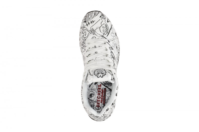 Skechers Uno Schuhe weiß schwarz Vexx Doodle 183501