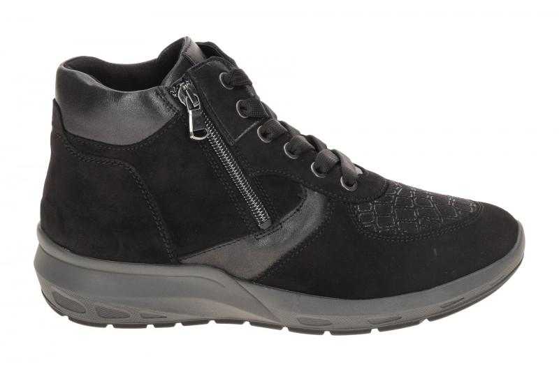 Waldläufer Tonia Stiefelette schwarz M-Weite Stretch