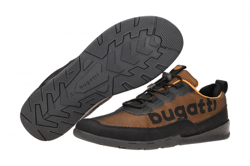 bugatti Moresby Schuhe Slipper gelb schwarz