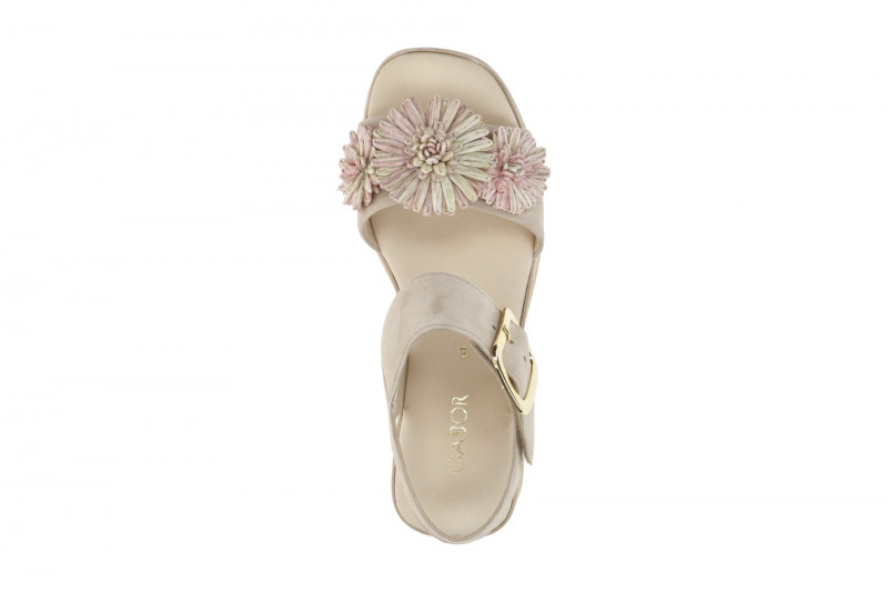 Gabor Fashion Plateau Sandalette grau multi Blumen 84.525.12