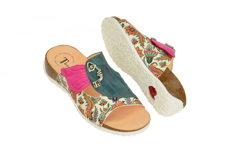 Think Mizzi Pantolette blau pink weiß 2-82353-79