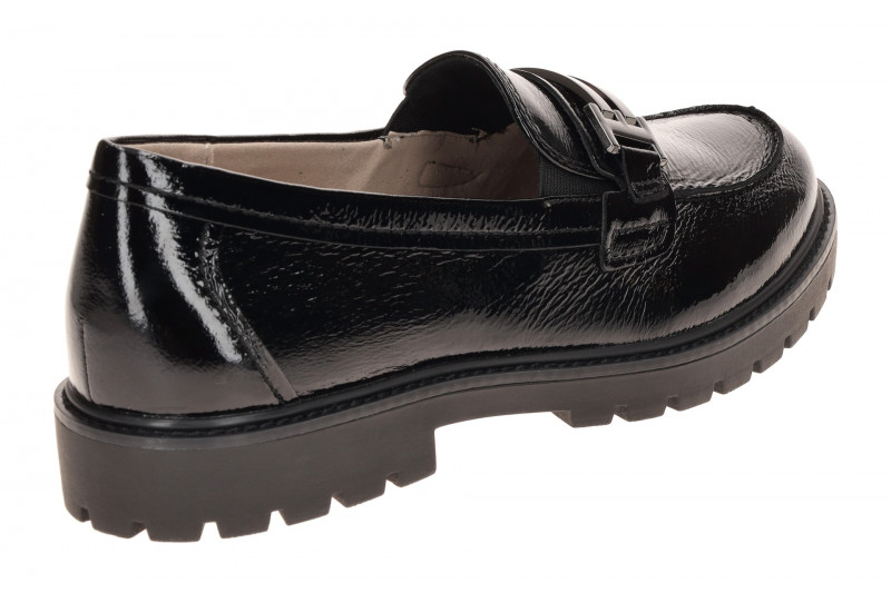 Caprice Schuhe Slipper schwarz Loafer Lack 24702
