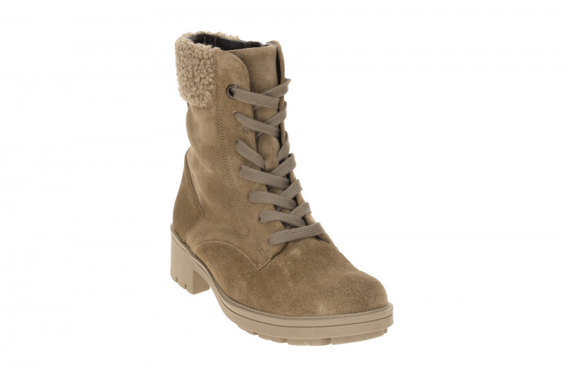 Gabor Stiefelette braun Velour Woll-Kragen 71.771.14