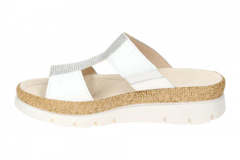 Gabor Glamour Pantoletten weiß Glitzer 63.721.21