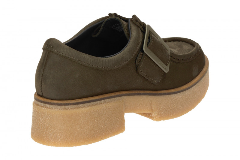 Clarks Linoso Monk Schuhe Mokassin grün Plateau 26178679