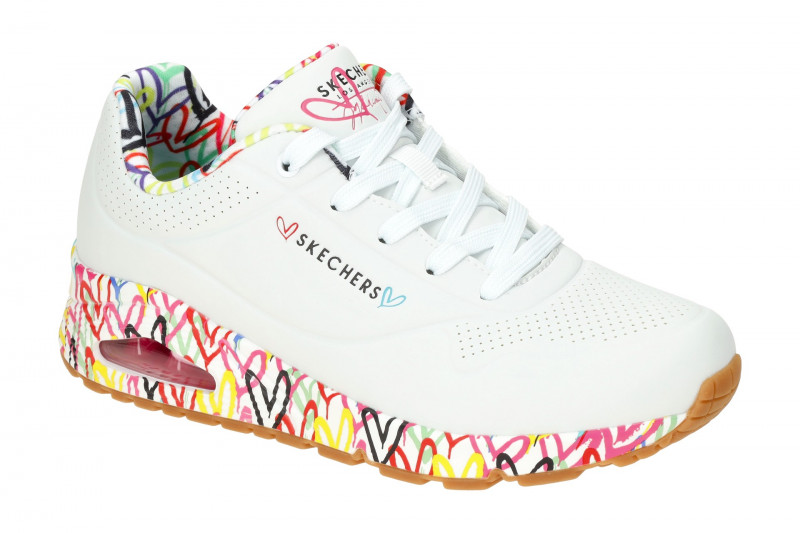 Skechers Uno Schuhe weiß Lovewall 155506